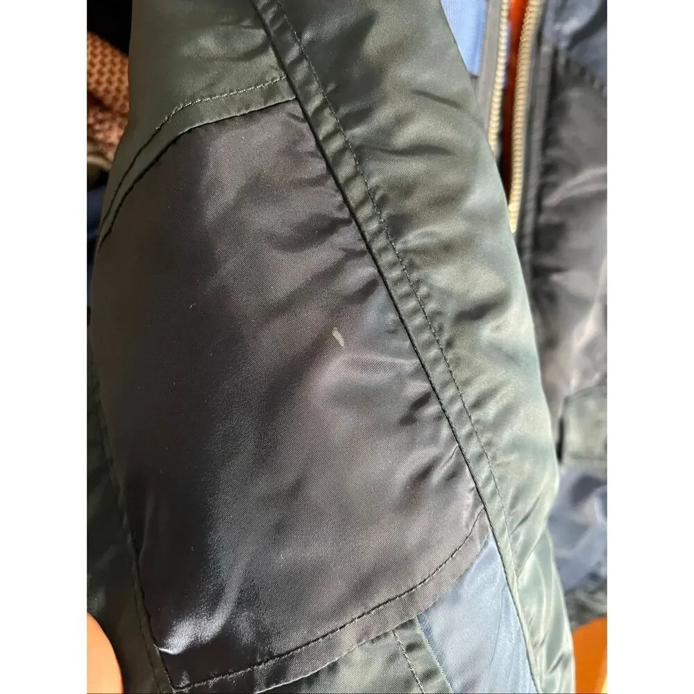 Schott NYC MA-1 Flight Patch Work Blue Bomber Jacket